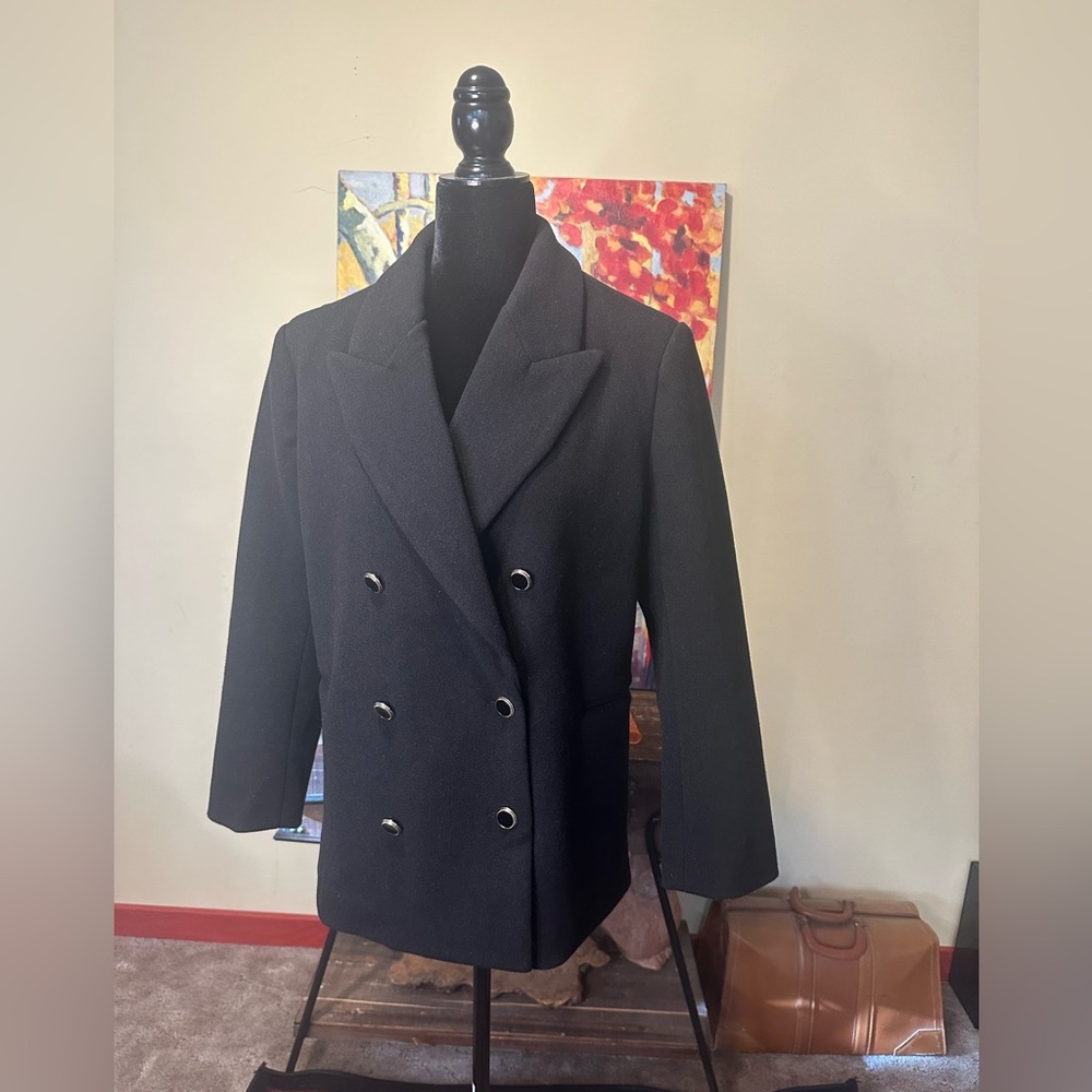 Deluc Black Peacoat in Sz Medium